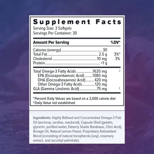 Vista 3 de Focus Relief Plus Fórmula para ojos secos (90 unidades de suministro para 30 días) Omega 3 Supplemen para ojos secos - Suplemento de alivio de ojos