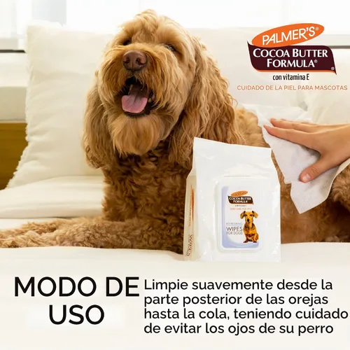 Vista 4 de Palmers for Pets - Toallitas refrescantes de manteca de cacao para perros