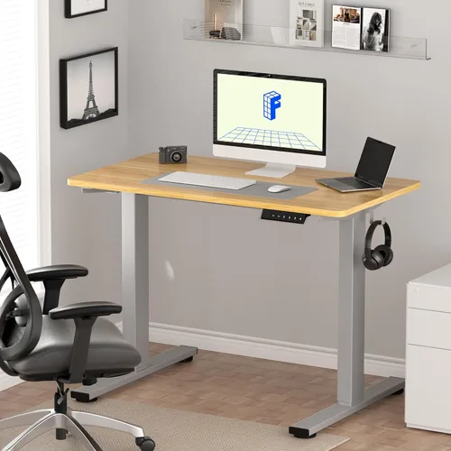 Vista 2 de FLEXISPOT EN1 - Escritorio eléctrico de altura ajustable de una pieza de 48 x 30 pulgadas para oficina en casa