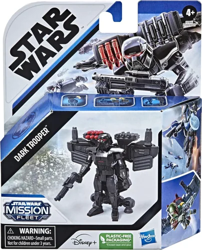 Vista 2 de STAR WARS Mission Fleet Gear Class Dark Trooper Attack from Arriba, figura y vehículo a escala de 2.5 pulgadas, juguetes para niños a partir de 4