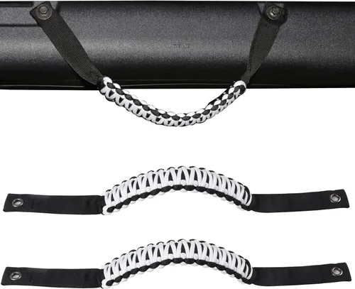 Vista 17 de Asas de Agarre para Barra Antivuelco para Ford Bronco 2021 2022 2023 2024 2025 de 2 Puertas 4 Puertas Accesorios Mango de Agarre de Paracord, Sin