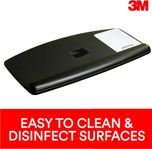 Vista 6 de Bandeja 3M de fácil regulación para teclado de computadora, bandeja estándar, Negro