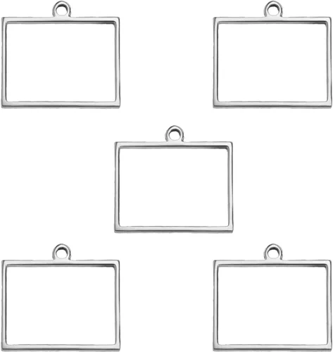 Vista 51 de kkjoy 5 piezas de dijes de mapas de continentes huecos de EE. UU. con colgante para hacer joyas y manualidades, accesorios de mini dijes de acero