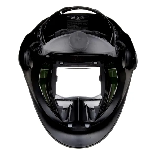 Vista 2 de Casco 3 M Speedglas 9100, seguridad para soldar 06-0300–51SW, estuche de repuestos con ventanas laterales, diadema y panel frontal plateado