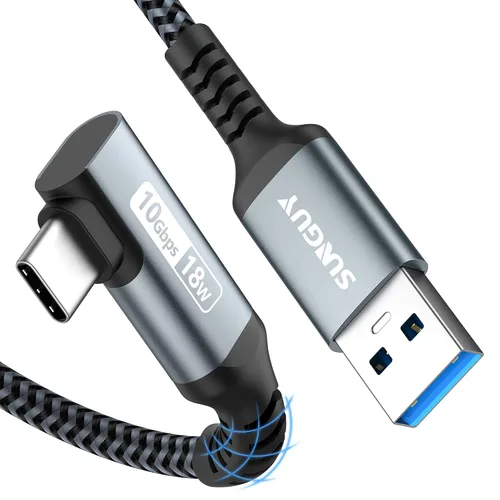 Vista 14 de Cable CarPlay 0.24 m, Cable de Transferencia de Datos de Alta Velocidad USB A a C 3.1 Gen 2 de 10 Gbps Ángulo Recto, Compatible con Android Auto