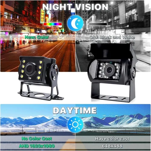 Vista 4 de Reversing Camera 1920 * 1080 High Definition AHD Truck Starlight Night Vision Backup Camera 7 Inch Vehicle Reverse Monitor Replacement for Bus 1