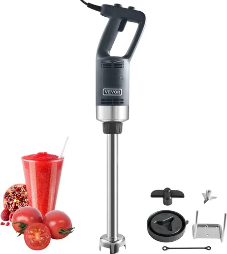 Vista 10 de VEVOR Licuadora de inmersión comercial de velocidad constante Licuadora de mano resistente de 350W Licuadora de mano de acero inoxidable 304