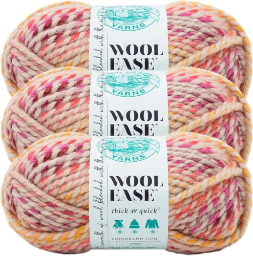 Vista 143 de Lion Brand Yarn - Ovillo de lana Wool-Ease Thick & Quick color fuerza aérea