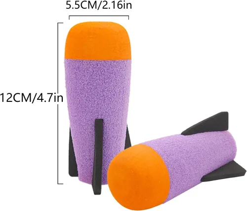 Vista 4 de TORMEN Dardos de cohetes de recarga de misiles, lanzador de disparos de balas de espuma compatibles con juguete lanzador de misiles Nerf