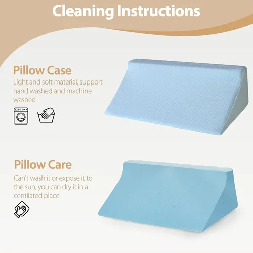 Vista 5 de Almohada de cuña para dormir de lado, posicionadores de almohada de espalda de espuma viscoelástica para dormir de lado, prevenir úlceras por