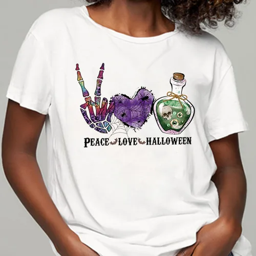 Vista 4 de 4 parches para planchar de Halloween para ropa, divertidos gnomos para planchar, veneno, copa de vino, gato negro, calabaza, calcomanías