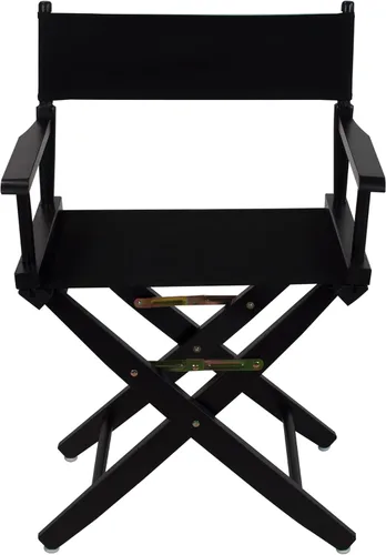 Vista 6 de American Trails Silla de director extra ancha de 18.0 in, marco negro con lona negra premium