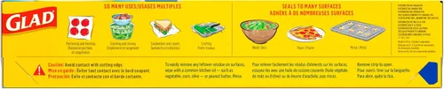 Vista 7 de Glad Press'N Seal - Rollo de plástico para alimentos, rollo de 70 pies cuadrados (el paquete puede variar)