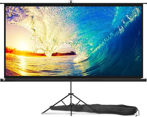 Vista 11 de Pantalla de Proyector con Soporte de 60 Pulgadas - Pantalla de Proyección para Interiores y Exteriores para Películas o Presentaciones de Oficina