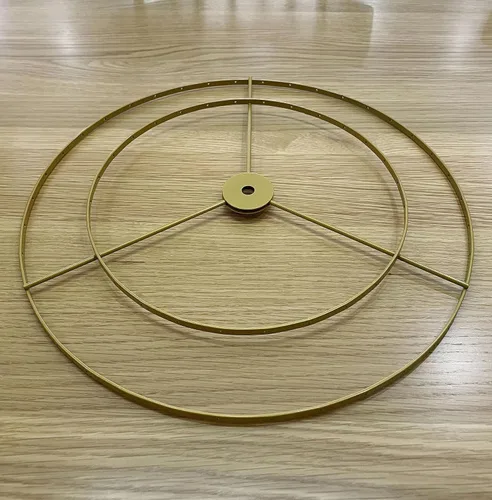 RISEON Marco de pantalla de lámpara con agujeros para colgar, pantalla de lámpara de bricolaje, anillo de alambre, soporte para colgar E27, marco de