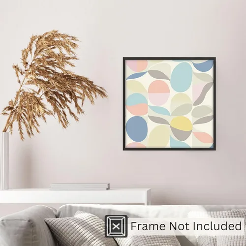 Vista 5 de Ethan Taylor Abstract Wall Art Prints Unframed Square Posters 'Retro 70s Hippie Groovy Pattern II' Retro Home Décor for Living Room, Bedroom