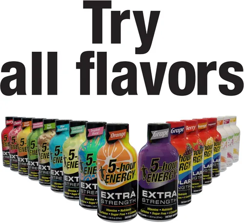 Vista 7 de 5 Hour Energy Shot Extra Strength Grape- Paquete de 96 botellas de 2 onzas