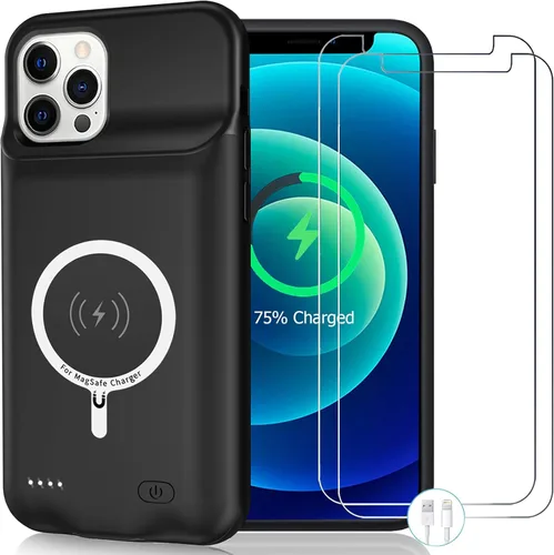 Vista 16 de Funda de carga inalámbrica con batería para iPhone XR, 10000 mAh de alta capacidad, portátil, recargable, funda protectora de carga inalámbrica