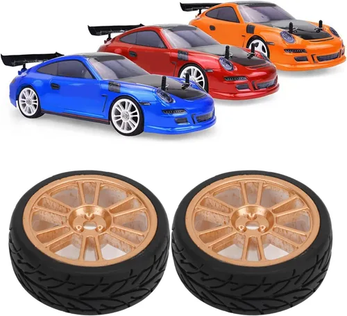 Vista 4 de Alomejor Juego de 2 neumáticos y llantas de coche RC de alto rendimiento para carreras 1/16 S16 EX16