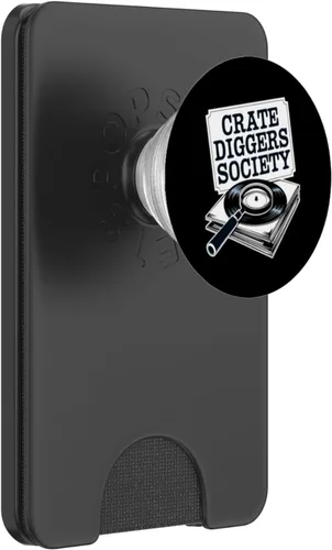Vista 8 de Vinyl Record Collector Retro Music Turntable Lover PopSockets Adhesive PopGrip