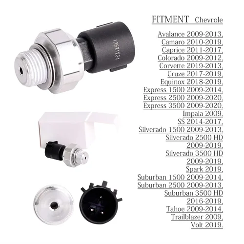 Vista 4 de Sensor de sensor de presión de aceite 12673134 12596951 12621234 PS711 1S10842 compatible con Chevrole Avalance 2009-2013 Camaro 2010-2019 Caprice