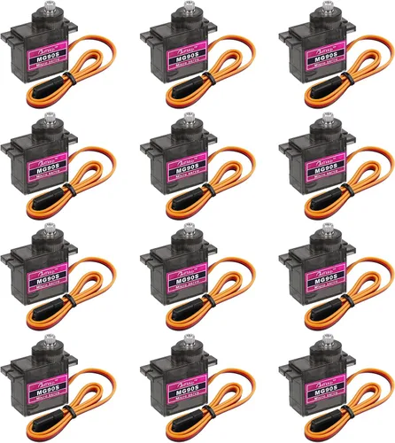 Vista 10 de [Paquete de 8] MG90S 0.32 oz Servo Motor Micro Metal Gear para Robot Car Avión RC Helicóptero Arduino