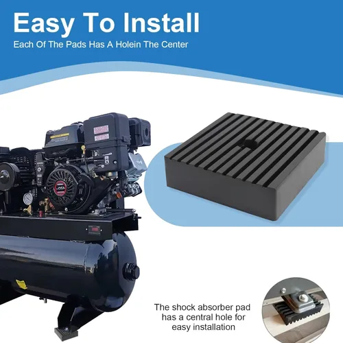 Vista 4 de Almohadilla de choque sólida para compresores de aire, almohadilla de vibración o equipo de absorción de golpes, soportes de goma para compresores