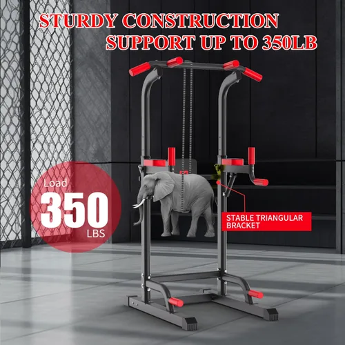 Vista 2 de K KiNGKANG Power Tower Dip Station, Multi-Function Assistive Trainer Pull Up for Home Gym Muscle Building and Beginner Exercises,Load 450LBS