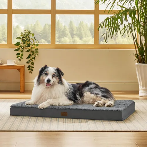 Vista 54 de Bedsure - Cama ortopédica pequeña para perros chicos, impermeable, con funda extraíble lavable, tapete de espuma con forma de huevera para mascotas