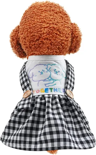 Vestidos de perro para perros pequeños, niña, ropa linda de verano, ropa cómoda, ropa de mujer, falda con tirantes, ropa Yorkie para cachorro,