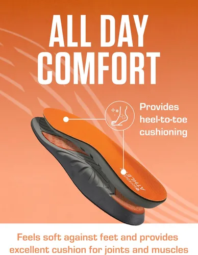 Vista 3 de SOF SOLE ATHLETE Plantillas para hombre de alto rendimiento - Insertos de espuma PU y gel - Acolchado del talón a la punta, soporte y control