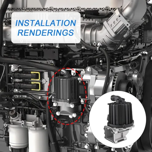 Vista 7 de Separador de aceite de ventilación del cárter con junta compatible con Volvo D13 Reemplazar # 22877306, 21373547, 20532891