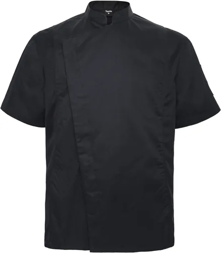 Vista 13 de TopTie - Bata de chef unisex de manga corta Negro