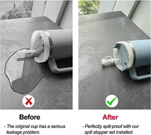 Vista 2 de Bricks & Honey 6 tapones de silicona a prueba de derrames para Stanley H2.0 de 30 oz/40 onzas, accesorios para Stanley Cup: con 2 tapas de cubierta