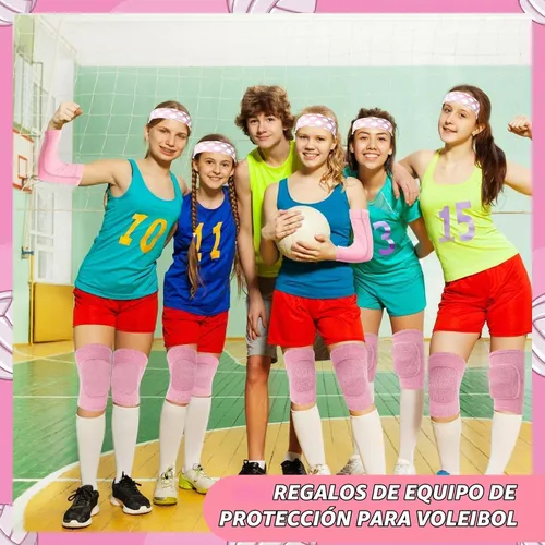 Vista 8 de 6 rodilleras de voleibol y manga de brazo, accesorios de voleibol, equipo de protección, antebrazo, codo, muñequera con almohadilla de protección