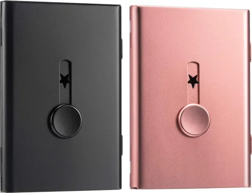 Vista 11 de Tatuo - Juego de 2 soportes para tarjetas de visita con unidad USB, estuche de acero inoxidable para tarjetas de presentación, porta tarjetas