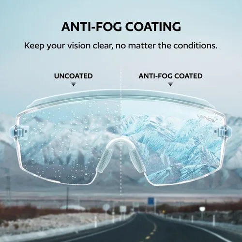 Vista 3 de UKNOW Gafas de seguridad sobre anteojos, gafas de seguridad antivaho ANSI Z87.1, gafas protectoras ajustables