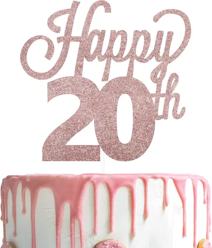 Vista 46 de LINGTEER - Decoración para pastel con texto "Happy Birthday 100", color negro