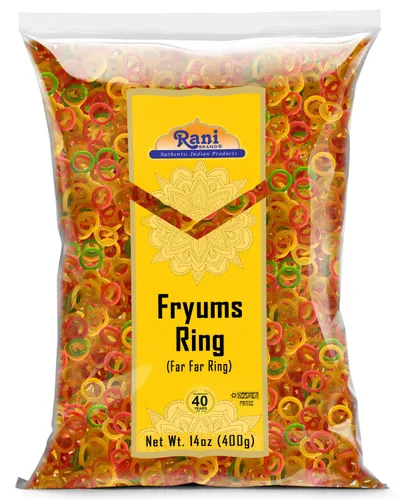 Vista 10 de Rani Far Far / Fryums (pellet de trigo y tapioca) Forma ABCD 7 oz (200 g) ~ Vegano, Kosher, sin cocinar, utilizado para hacer papad, bhungra