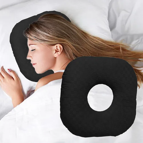 Vista 19 de Almohada para Perforación de Oídos para Dormir de Lado, Almohada con Orificio para Oído para CNH y Dolor de Oído, Inflamación de Oído, Úlceras por
