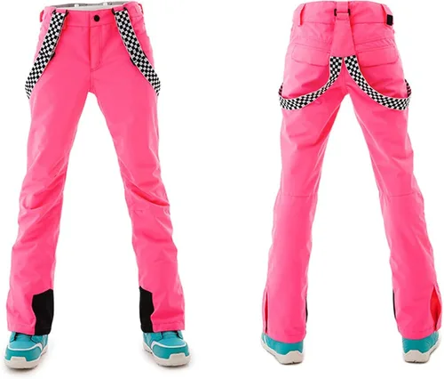 Vista 4 de GS SNOWING Conjunto de chaquetas y pantalones de esquí para mujer, resistente al viento, impermeable, aislado, para invierno, cálido, snowboard