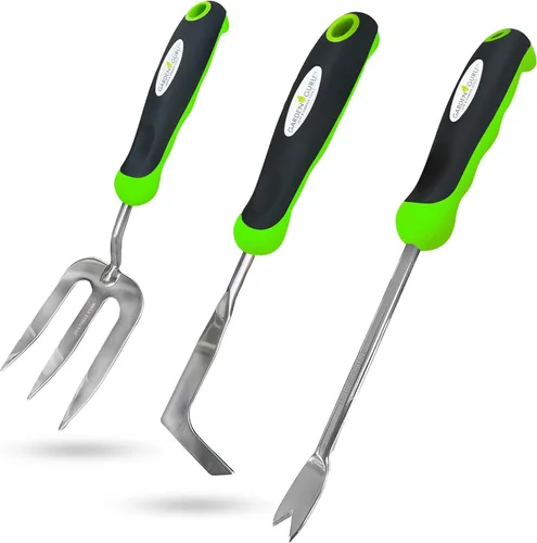 Vista 13 de Garden Guru Extractor de grietas de patio, herramienta para eliminar diente de león y raíces - arrancador de malas hierbas de acero inoxidable
