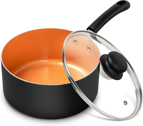 Vista 14 de MICHELANGELO Sartén antiadherente con tapa, juego de cacerolas de cerámica, juegos de cacerolas pequeñas no tóxicas con mango que se mantiene Azul