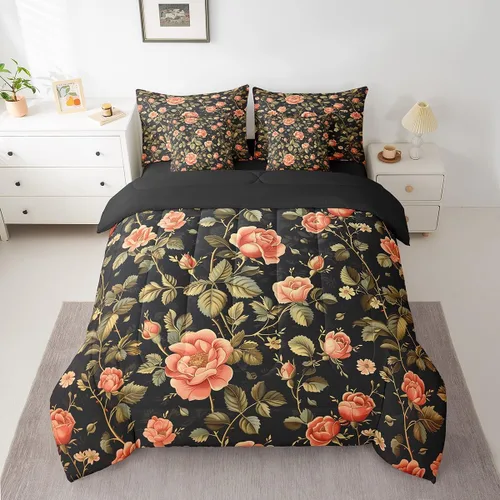 Vista 43 de Feelyou Fall Pumpkin Comforter Set with Sheets 7 Piece Twin Size Autumn Bed in a Bag Kids Boys Girls Pumpkin Maple Leaf Bedding Set Hummingbird Beig