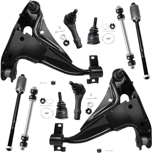 Vista 254 de Detroit Axle - Kit de suspensión frontal de 10 piezas para Chevy Trailblazer EXT GMC Envoy XL XUV Buick Rainier Isuzu Ascender Olds Bravada, brazos