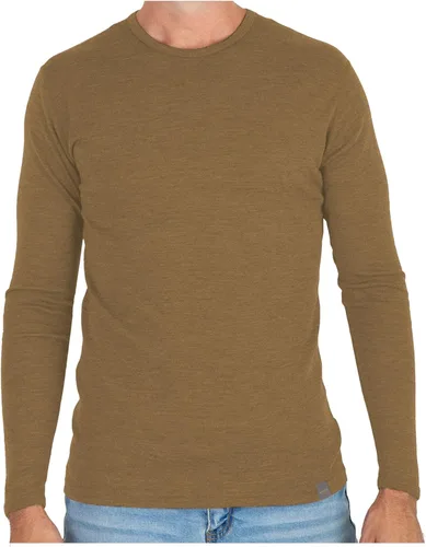 MERIWOOL - Camisa térmica de manga larga para hombre, 100% lana merino