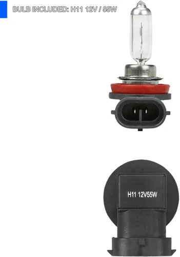 Vista 5 de SPEC-D TUNING Luces antiniebla transparentes de conducción + bombillas H11 compatibles con Honda Accord 2Dr 2D Coupe L+R Pair 2003-2005