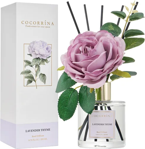 Vista 44 de Cocorrína Difusor de varillas – Difusor perfumado de vainilla cálida con 8 varillas, difusor de varillas de fragancia para el hogar para decoración
