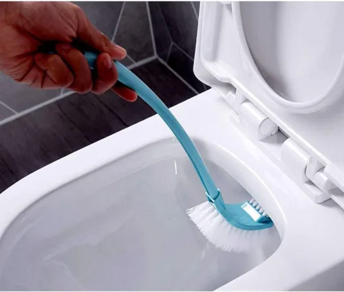 Vista 2 de Escobilla de inodoro y soporte para cepillo de labios autónomo, sistema de limpieza de inodoro para cepillos de inodoro de baño, cepillo de inodoro