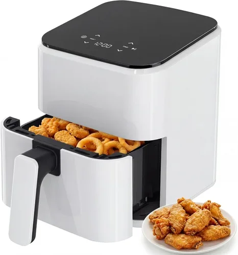 Vista 8 de Sweetcrispy Freidora de aire, freidora digital compacta de 3 cuartos de galón con apagado automático, comidas rápidas y fáciles en minutos con cesta